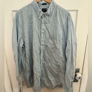 Jcrew light blue diamond patter flex washed shirt